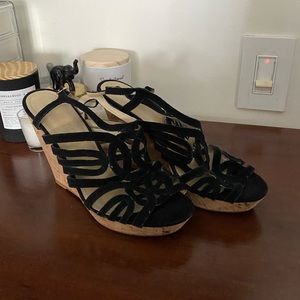 H&M black wedges